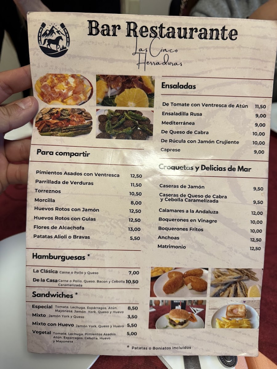 Menu Bar Restaurante Las Cinco Herraduras-2